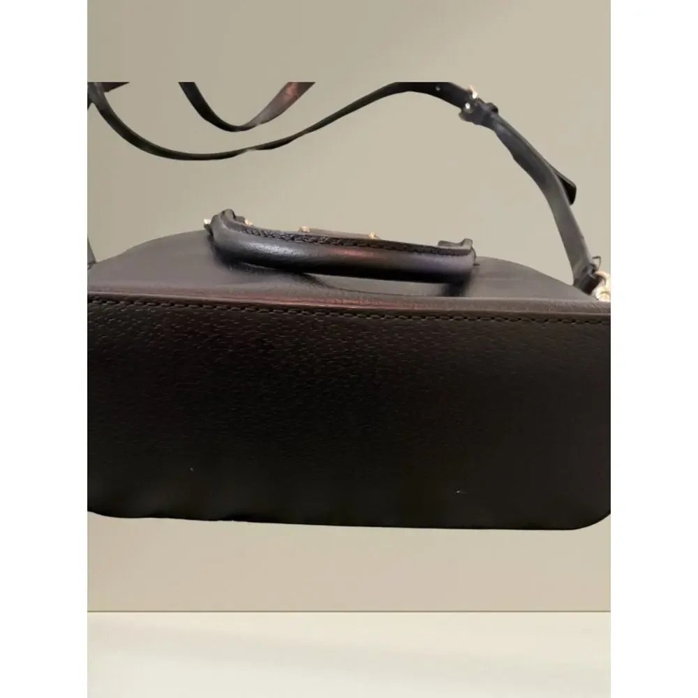 NWOT Kate Spade New York Black Pebbled Leather Satchel Crossbody - Picture 5 of 12
